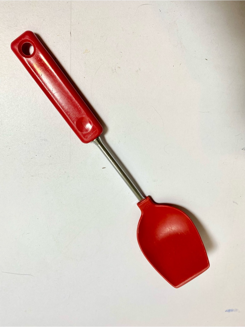 Vintage EKCO Red Nylon Slotted Serving Spoon Turner USA Retro Kitchen